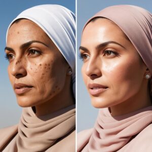 بشرة موحدة اللون بدون بقع داكنة